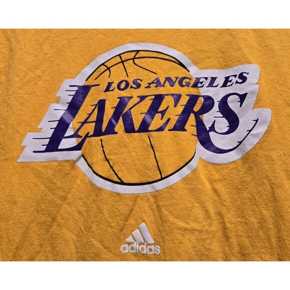 Adidas Los Angeles‎ Lakers NBA Gold Graphic T Shirt Mens Size M - Picture 3 of 4
